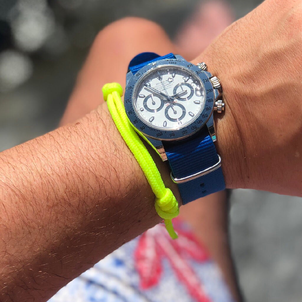 Tempomat Madrid, Electric Blue Nato Strap for Rolex & Omega, 20mm universal fit