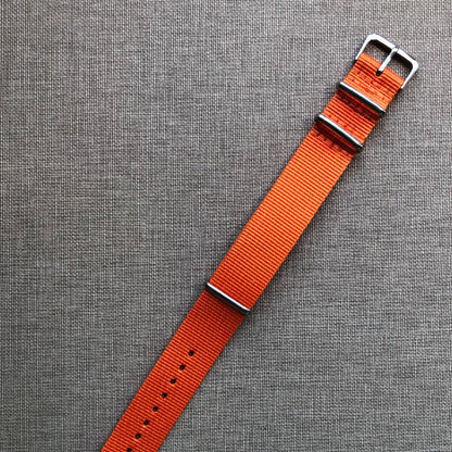 Tempomat Madrid, Orange Nato Strap for Rolex & Omega, 20mm universal fit