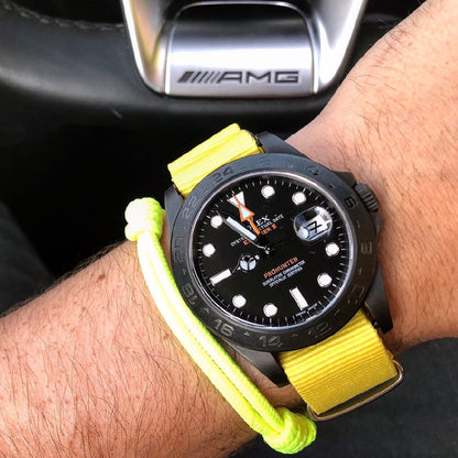 Tempomat Madrid, Yellow Nato Strap for Rolex & Omega, 20mm universal fit