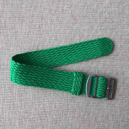 Tempomat Madrid, Green Perlon Strap for Rolex & Omega, 20mm universal fit