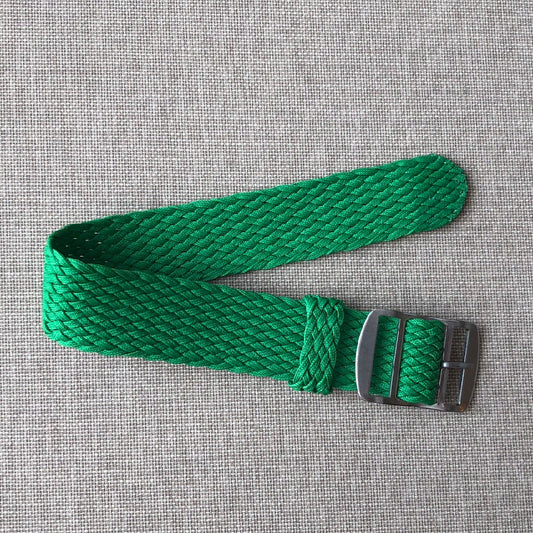 Tempomat Madrid, Green Perlon Strap for Rolex & Omega, 20mm universal fit