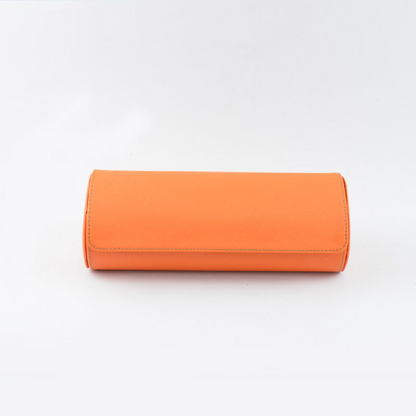 Tempomat Madrid, Orange Camouflage Saffiano leather watch roll for collectors