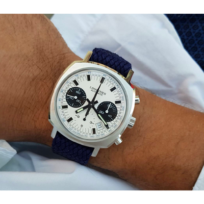 Tempomat Madrid, Navy Blue Perlon Strap for Rolex & Omega, 20mm universal fit