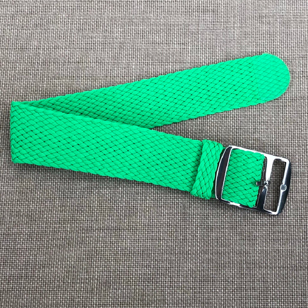 Tempomat Madrid, Green Fluor Perlon Strap for Rolex & Omega, 20mm universal fit