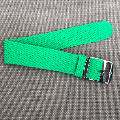 Tempomat Madrid, Green Fluor Perlon Strap for Rolex & Omega, 20mm universal fit