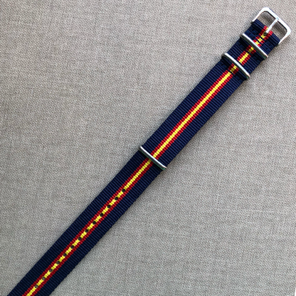 Tempomat Madrid, Spain Nato Strap for Rolex & Omega, 20mm universal fit