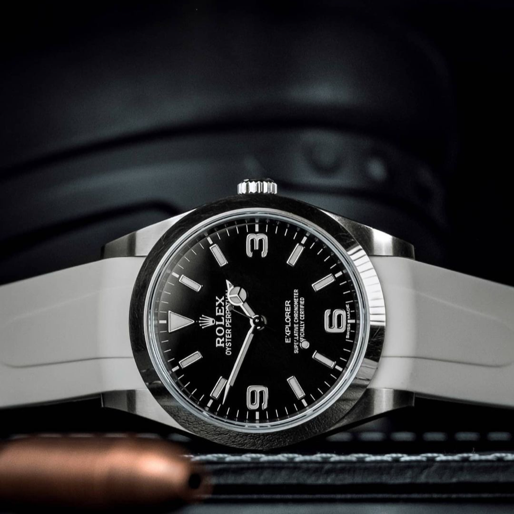 Tempomat Madrid, 20mm grey rubber strap for rolex, 20mm rubber strap for omega