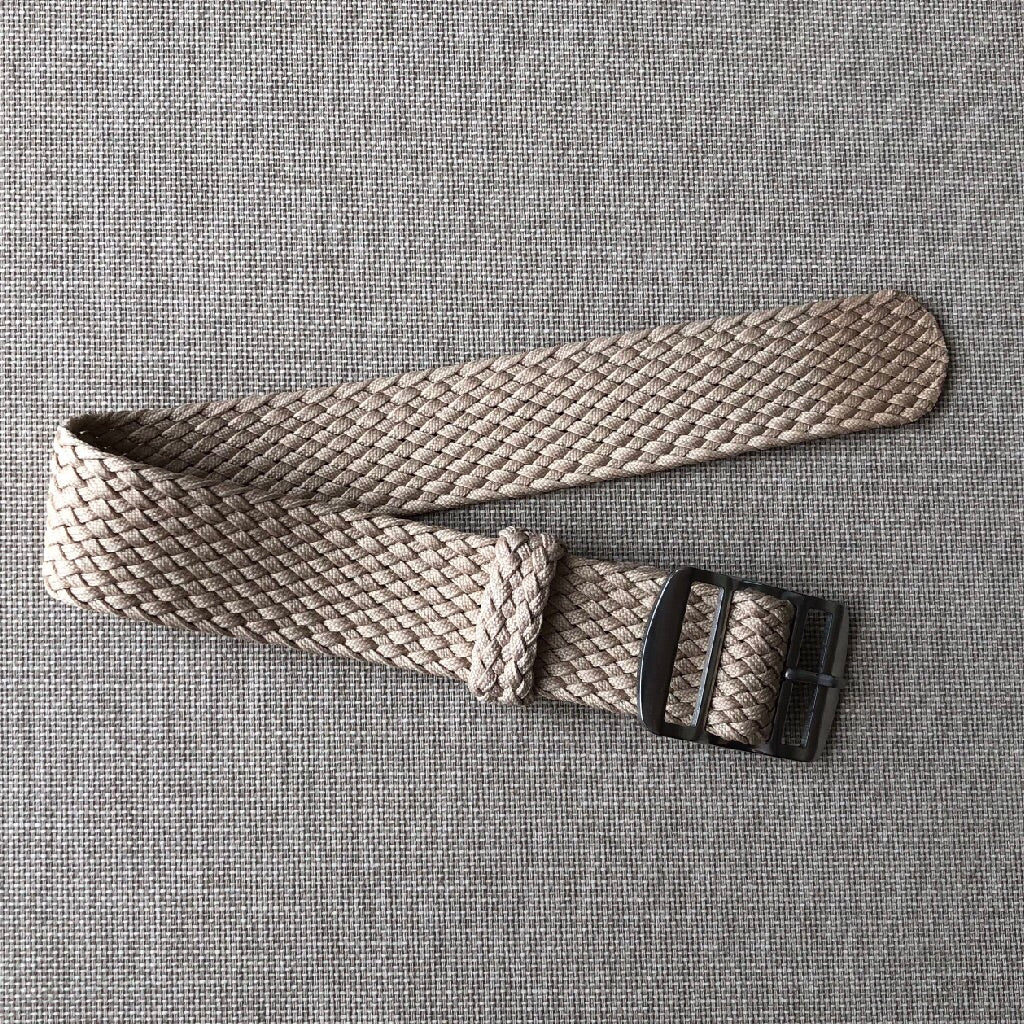 Tempomat Madrid, Beige Perlon Strap for Rolex & Omega, 20mm universal fit