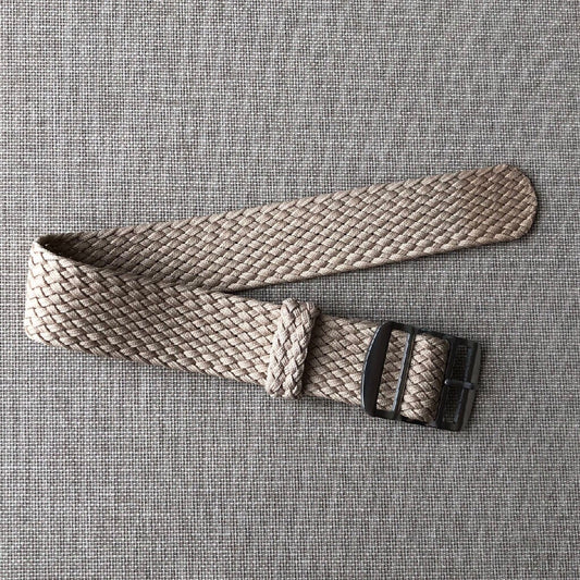 Tempomat Madrid, Beige Perlon Strap for Rolex & Omega, 20mm universal fit