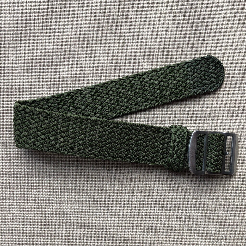 Tempomat Madrid, Military Green Perlon Strap for Rolex & Omega, 20mm universal fit