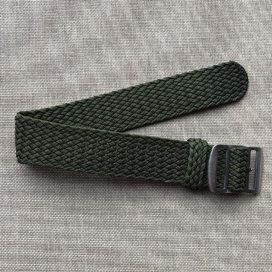 Tempomat Madrid, Military Green Perlon Strap for Rolex & Omega, 20mm universal fit