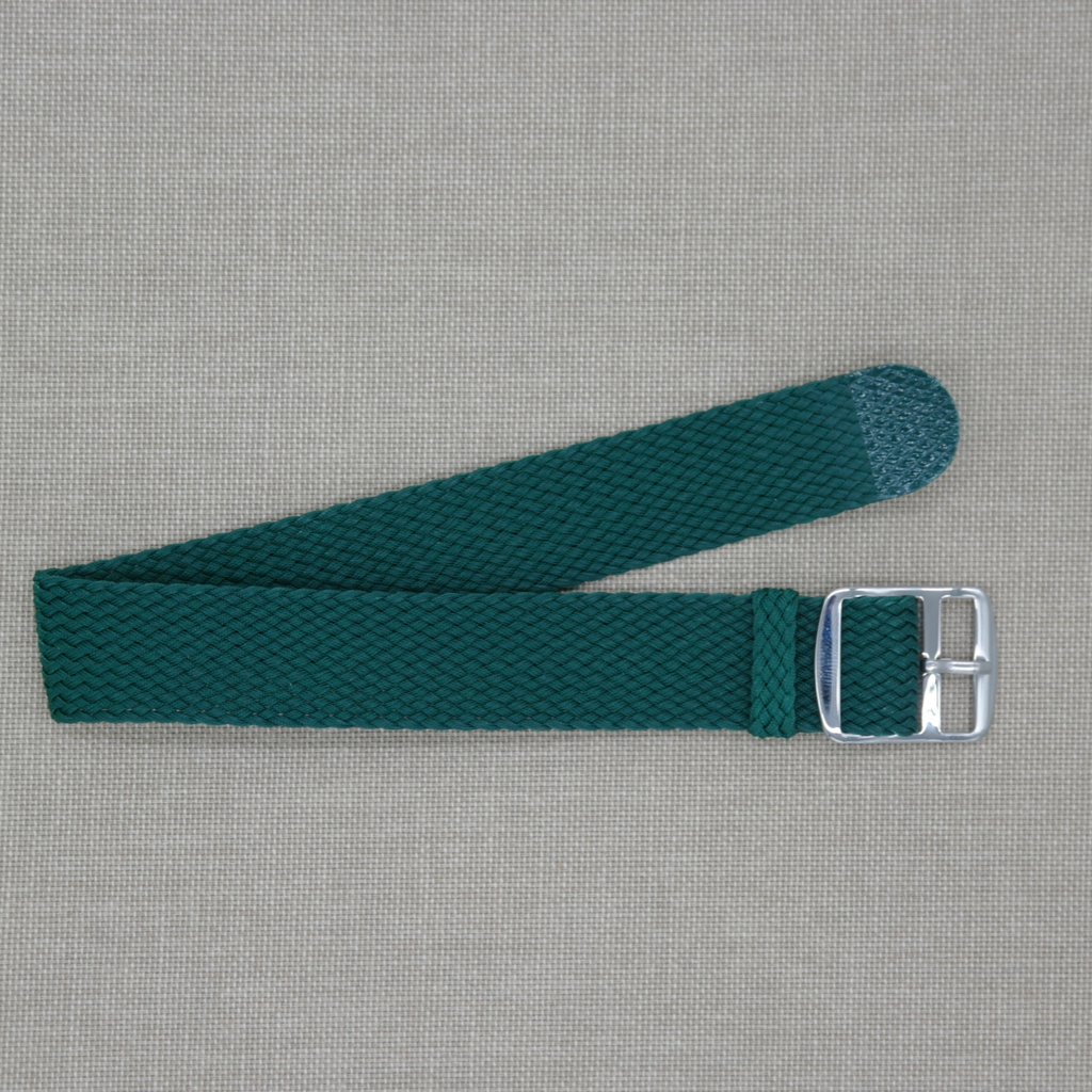 Tempomat Madrid, Bottle green Perlon Strap for Rolex & Omega, 20mm universal fit