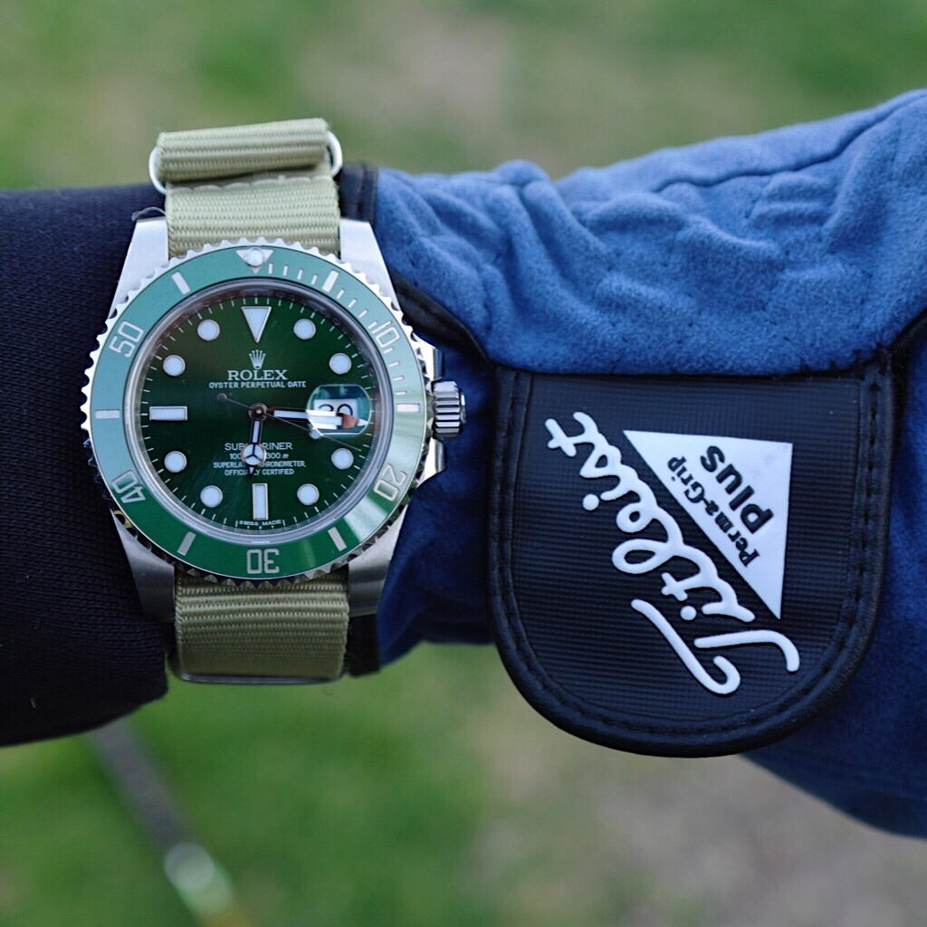 Tempomat Madrid, Khaki Green Nato Strap for Rolex & Omega, 20mm universal fit