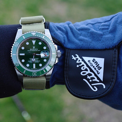 Tempomat Madrid, Khaki Green Nato Strap for Rolex & Omega, 20mm universal fit