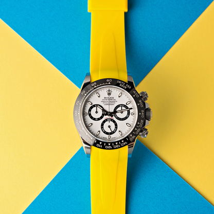 Tempomat Madrid, 20mm Yellow rubber strap for rolex, 20mm rubber strap for omega