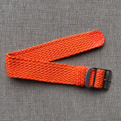 Tempomat Madrid, Orange Perlon Strap for Rolex & Omega, 20mm universal fit