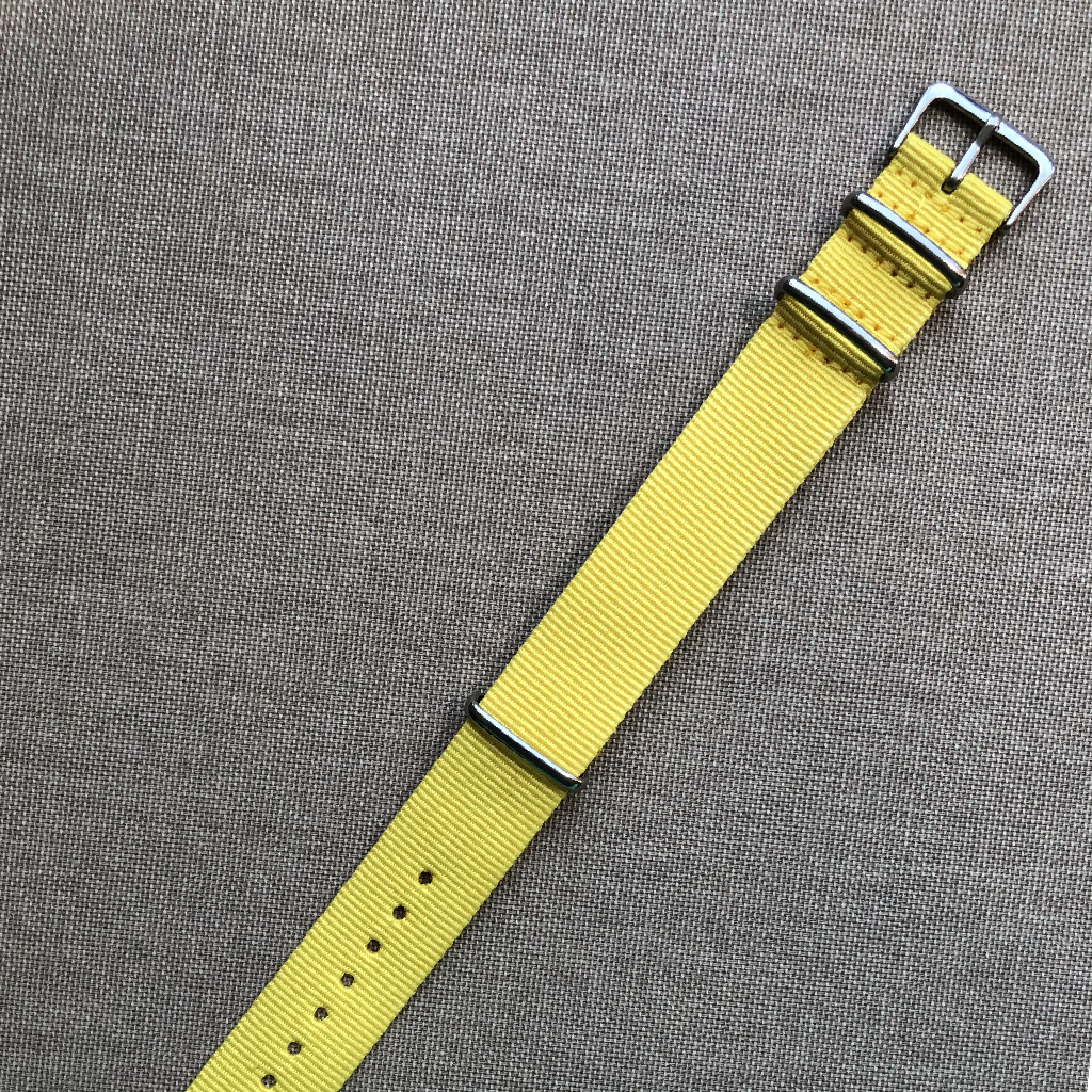 Tempomat Madrid, Yellow Nato Strap for Rolex & Omega, 20mm universal fit