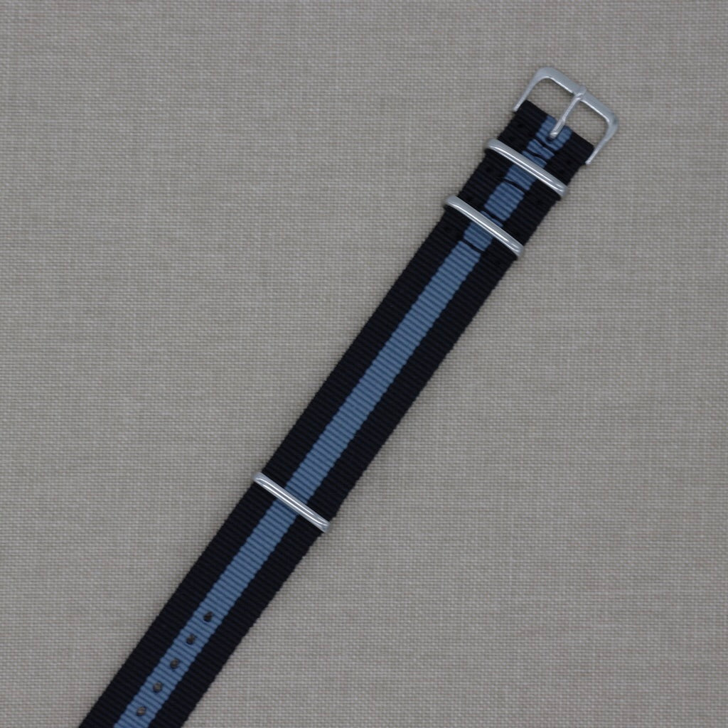 Tempomat Madrid, Black Grey Nato Strap for Rolex & Omega, 20mm universal fit