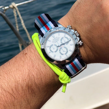 Tempomat Madrid, Martini Nato Strap for Rolex & Omega, 20mm universal fit