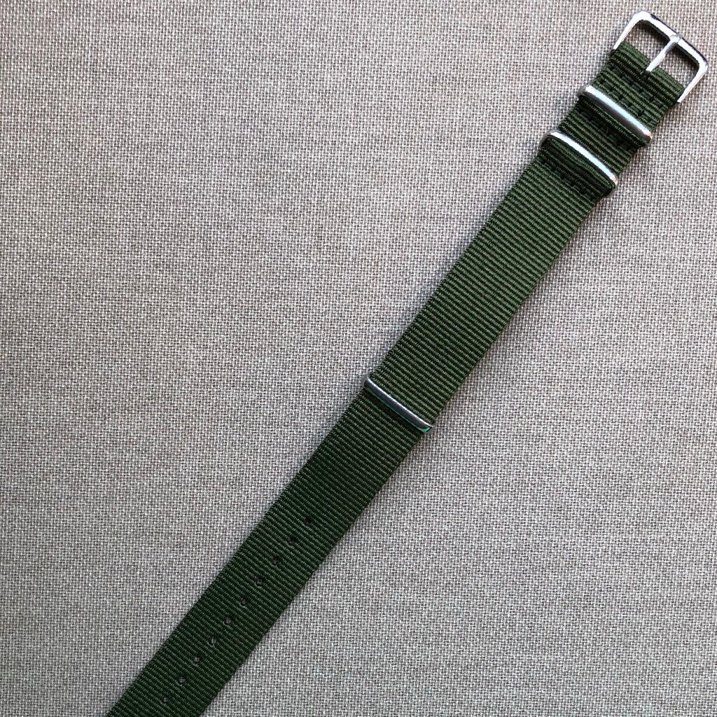 Tempomat Madrid, Military green Nato Strap for Rolex & Omega, 20mm universal fit