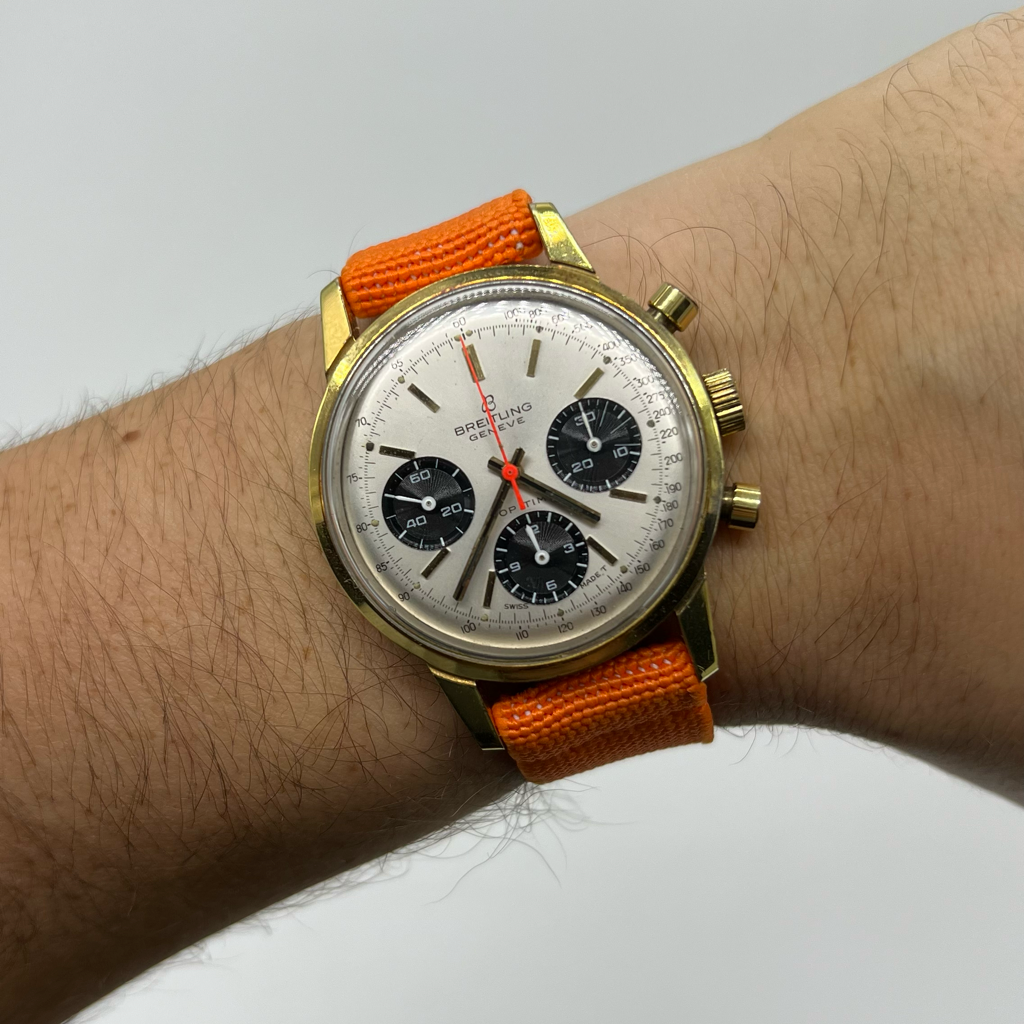 Tempomat Madrid, 20mm Orange Elastic loop strap, universal fit, for rolex, omega, Moonswatch, omega x swatch and more