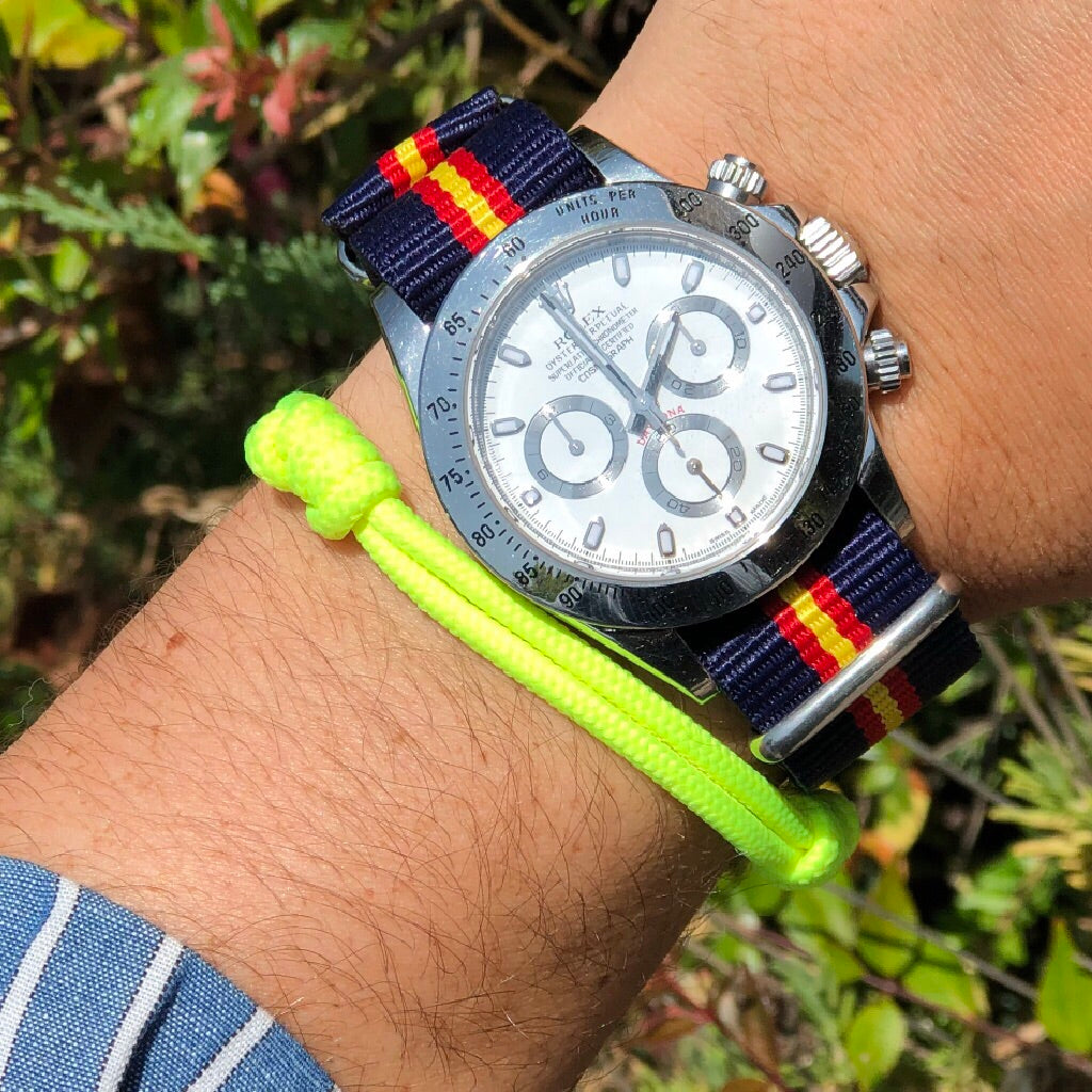 Tempomat Madrid, Spain Nato Strap for Rolex & Omega, 20mm universal fit