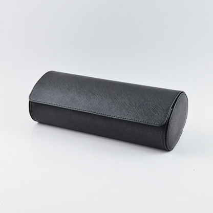 Tempomat Madrid, Full Black Saffiano leather watch roll for collectors