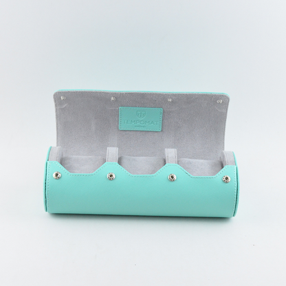 Tempomat Madrid, Tiffany Blue / Sky Blue Saffiano leather watch roll for collectors