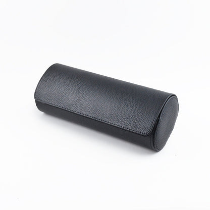 Tempomat Madrid, Full Black Natural leather watch roll for collectors