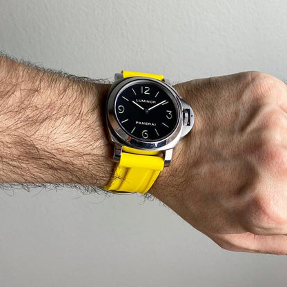 Tempomat Madrid, Yellow Rubber Strap for Panerai, Seiko, Breitling, Tag Heuer Universal 24mm