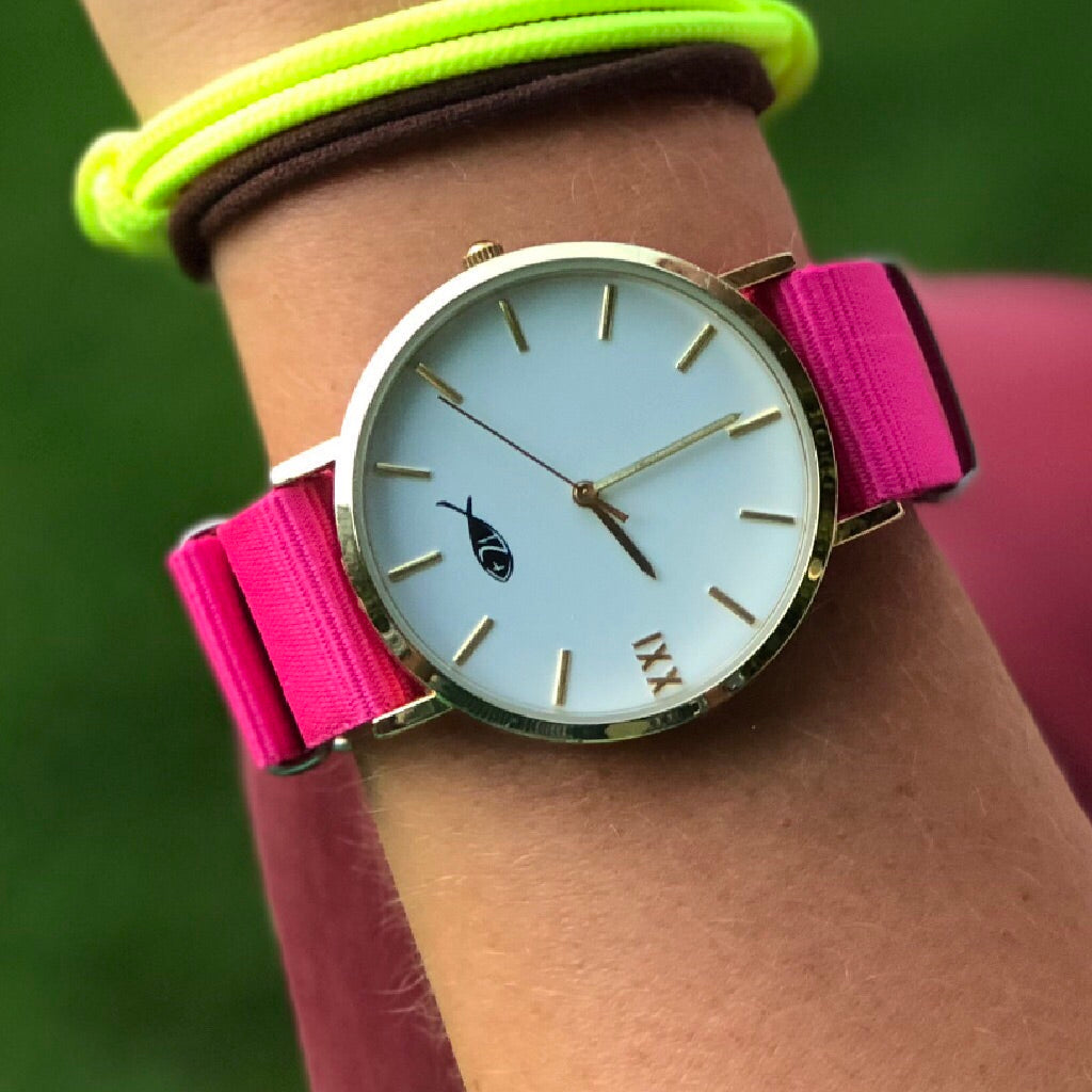 Tempomat Madrid, Pink Nato Strap for Rolex & Omega, 20mm universal fit