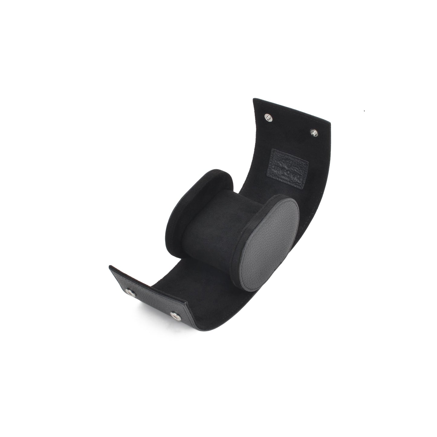 Tempomat Madrid, Full Black Natural leather watch roll for collectors