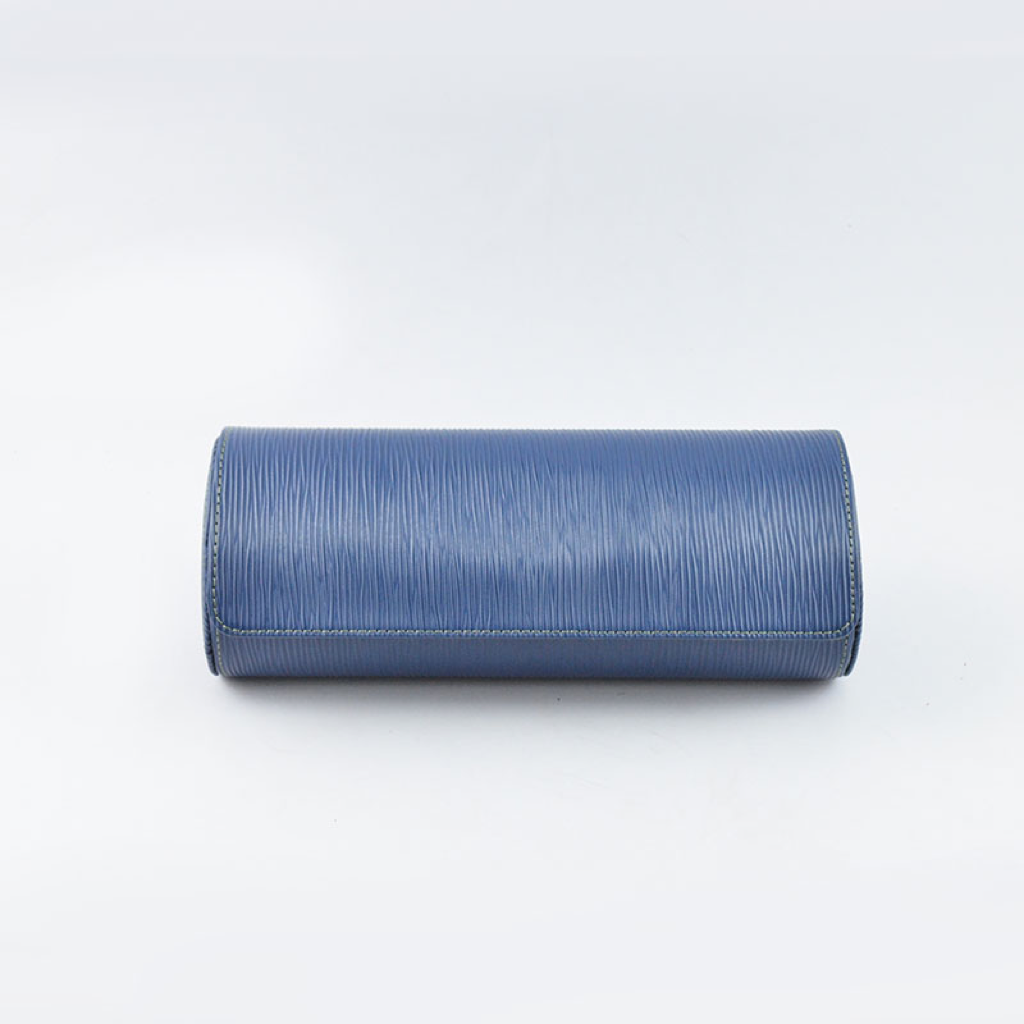 Tempomat Madrid, Blue Epi Camouflage Saffiano leather watch roll for collectors