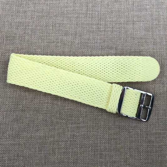 Tempomat Madrid, Light Yellow Perlon Strap for Rolex & Omega, 20mm universal fit