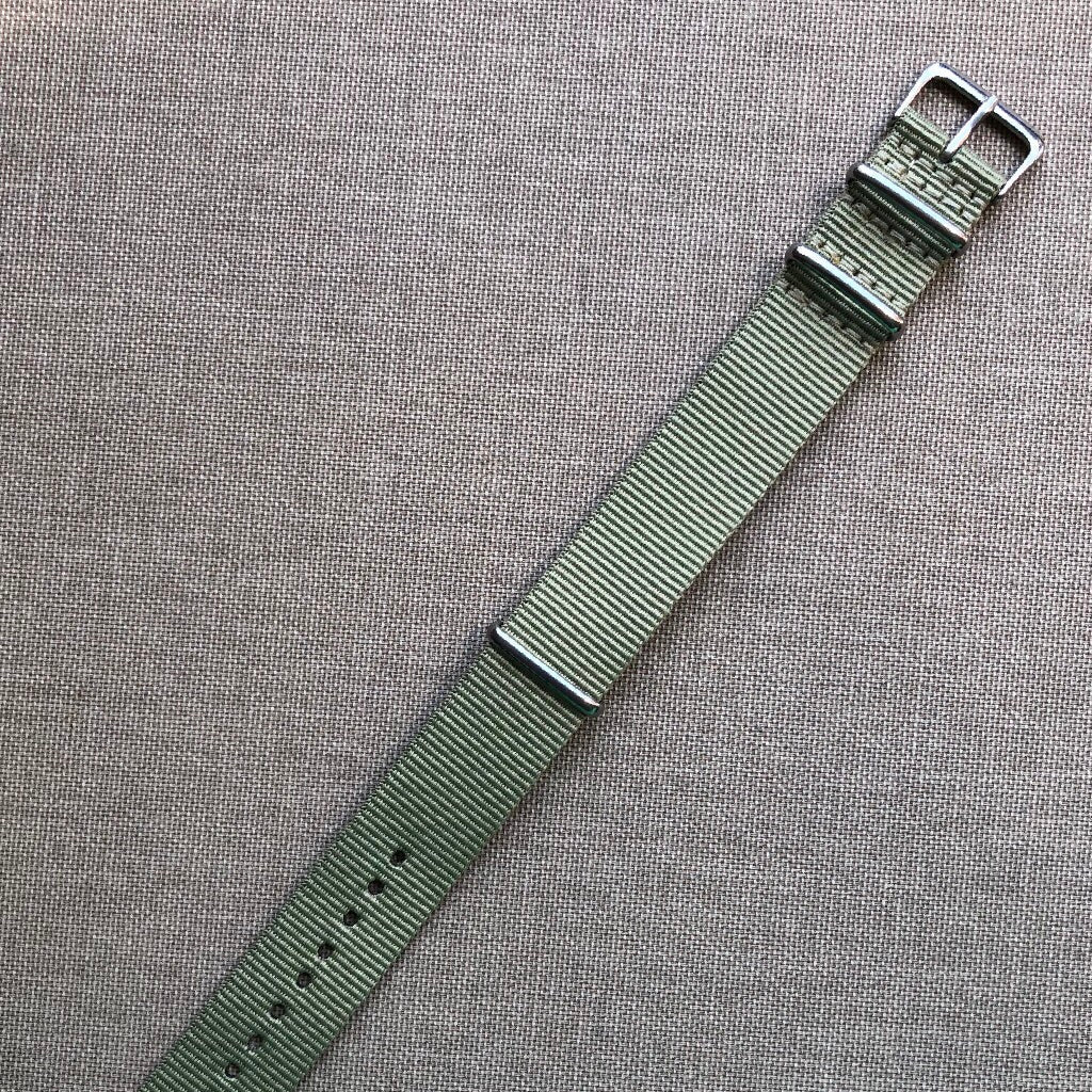 Tempomat Madrid, Khaki Green Nato Strap for Rolex & Omega, 20mm universal fit