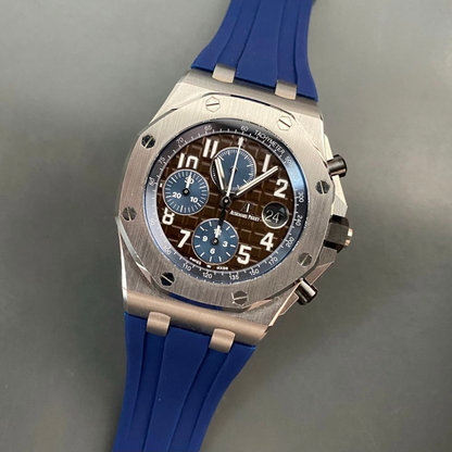 Tempomat Madrid, Navy Blue Rubber Strap for Audemars Piguet, royal oak offshore 42mm