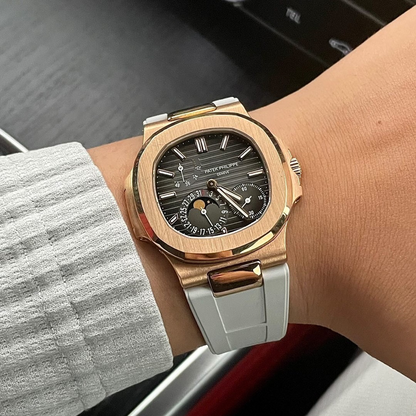 Tempomat Madrid, Grey FKM Vulcanized Rubber Strap for Patek Philippe Nautilus