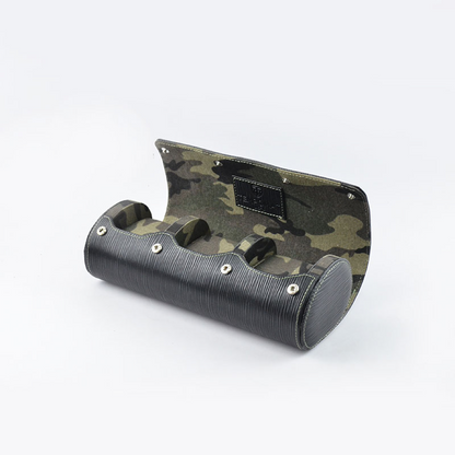 Tempomat Madrid, Black Epi Camouflage Saffiano leather watch roll for collectors