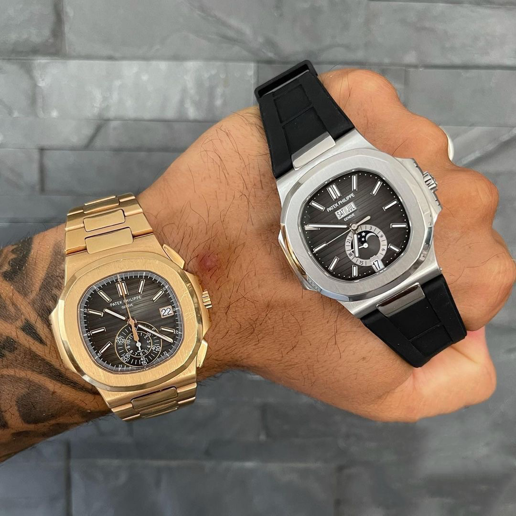 Tempomat Madrid, Black FKM Vulcanized Rubber Strap for Patek Philippe Nautilus