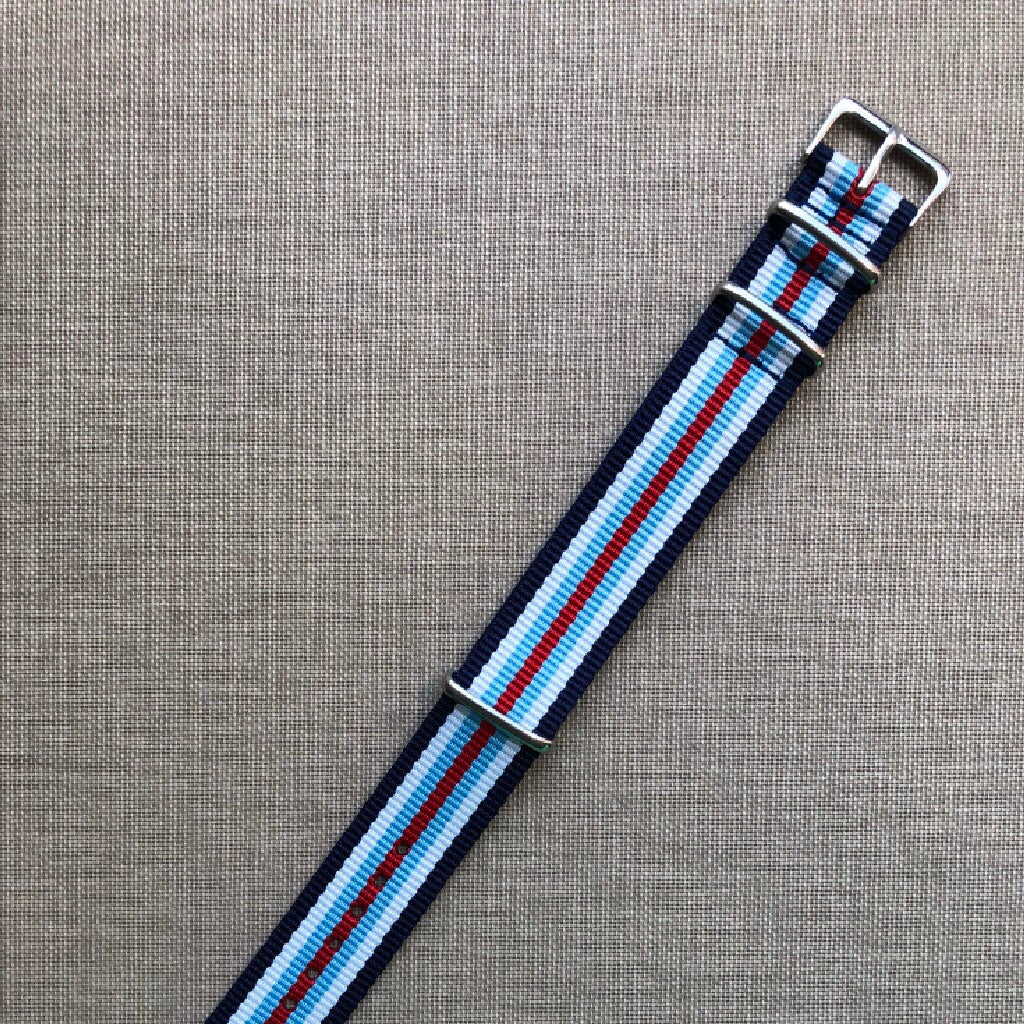 Tempomat Madrid, Martini Nato Strap for Rolex & Omega, 20mm universal fit