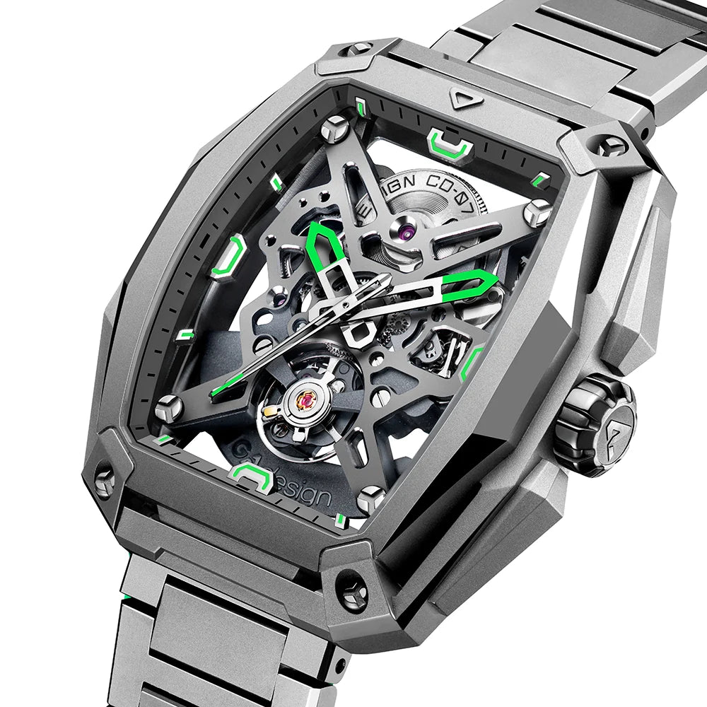 CIGA design SKELETON AUTOMATIC WATCH HUNTER TITANIUM